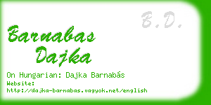 barnabas dajka business card