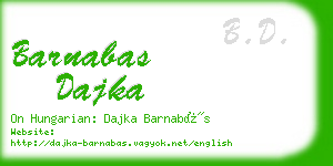 barnabas dajka business card